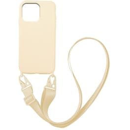 Θήκη Apple iPhone 13 Pro - Sonique Carryhang Liquid Silicone Strap - Μπεζ