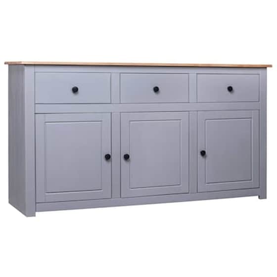 Vidaxl Μπουφές Γκρι 135x40x80 Εκ. Από Μασίφ Ξύλο Πεύκου Σειρά Panama image 1