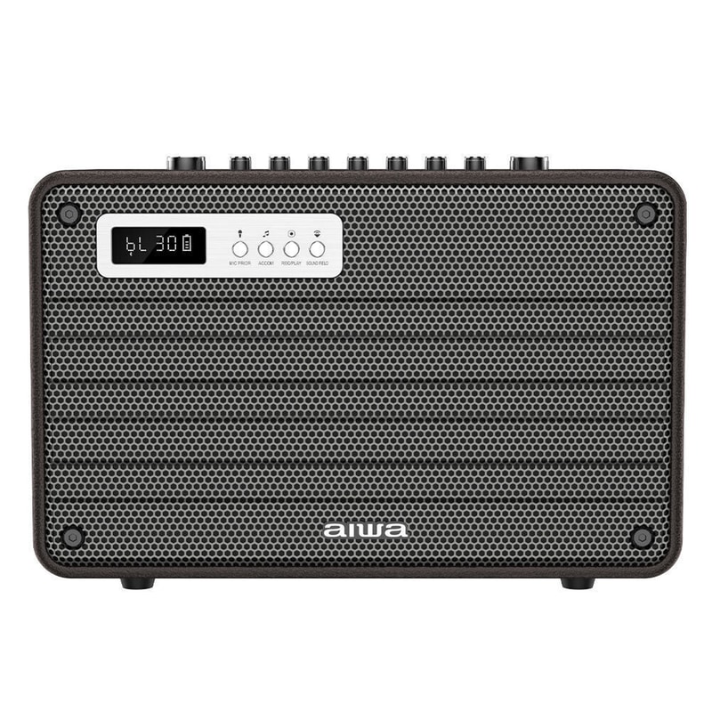 Party Speaker Aiwa MIX420/BR 100W Karaoke με Ασύρματα Μικρόφωνα – Καφέ