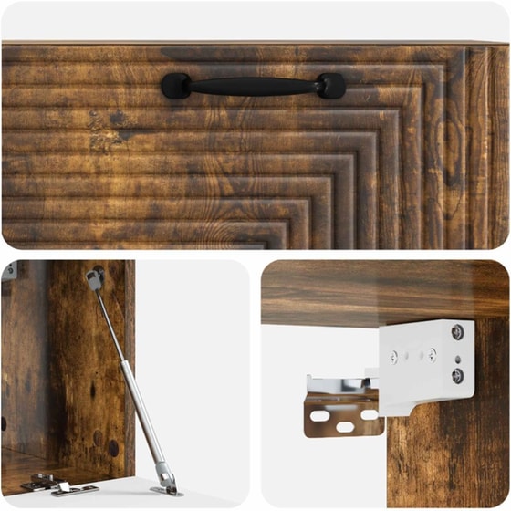 Επιτοίχιο Έπιπλο Τηλεόρασης VidaXL 78.5x31x30 cm - Καφέ Δρυς image 8