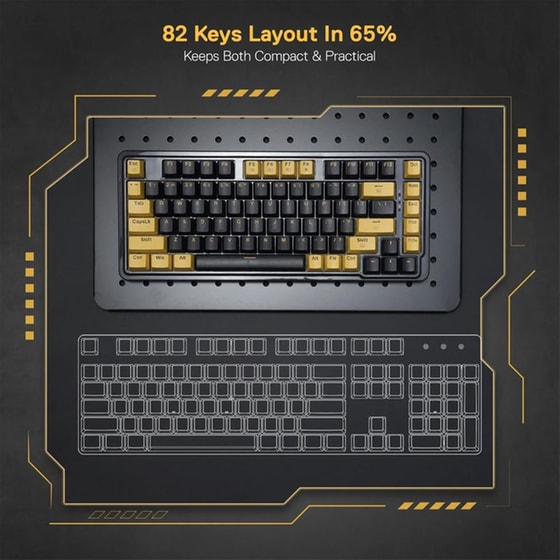 Redragon Elf K649YP Gaming Μηχανικό Ενσύρματο USB Πληκτρολόγιο RGB Μαύρο (US) image 1