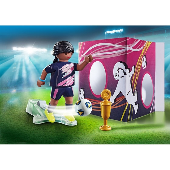 PLAYMOBIL® Special Plus Γυναίκα Ποδοσφαιριστής με Τοίχο Εξάσκησης (70875) image 1