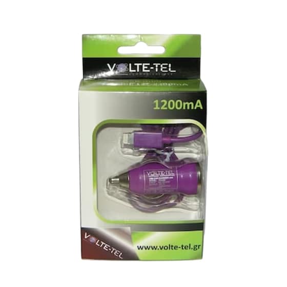 Φορτιστής Αυτοκινήτου Volte-Tel Lightning - Μωβ image 1