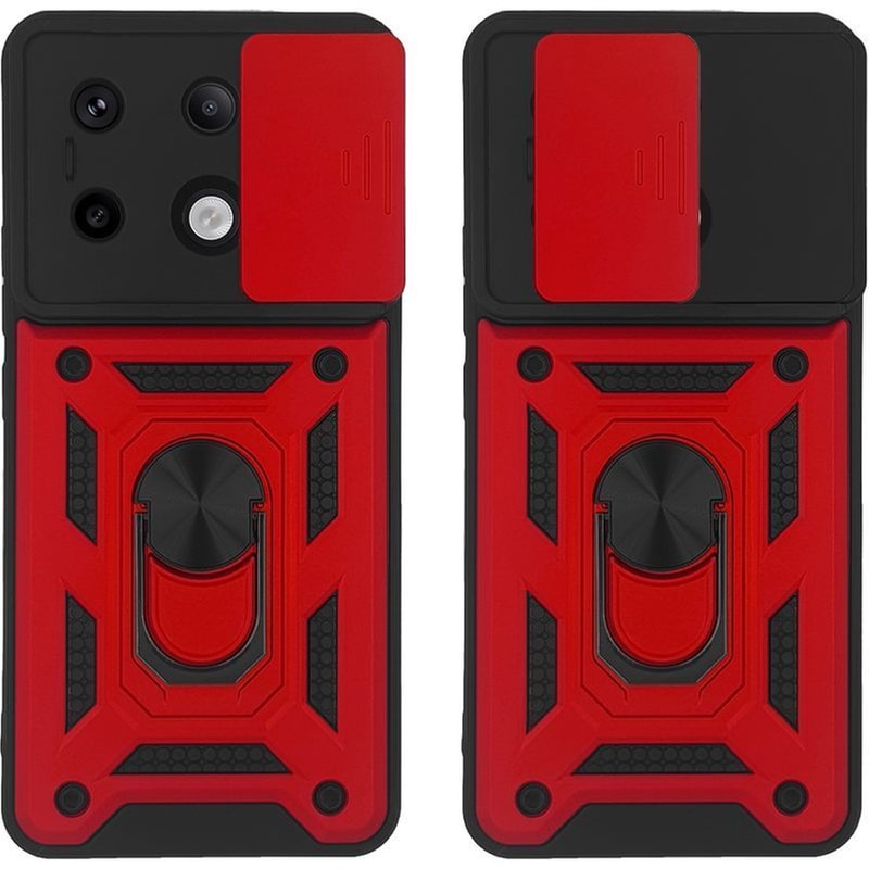 Θήκη Xiaomi Redmi Note 13 Pro 5G/ Poco X6 5G - Sonique Ring Armor Campro - Κόκκινο