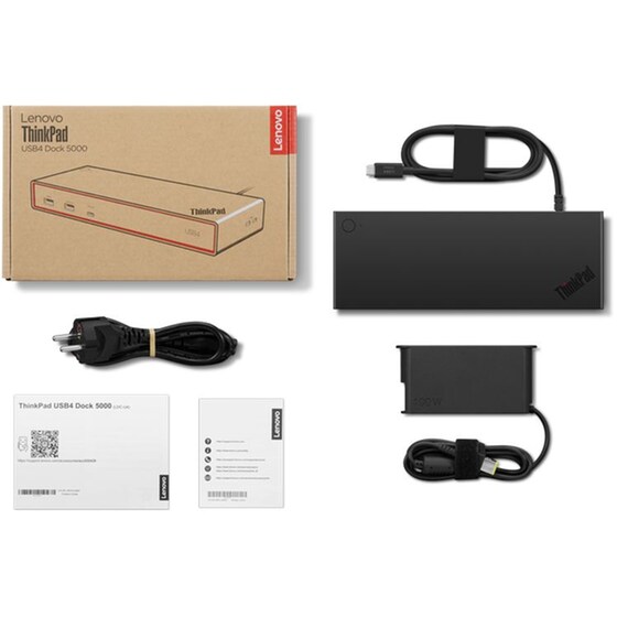 Lenovo ThinkPad USB4 Dock 5000 Wired Thunderbolt 4 Black image 8