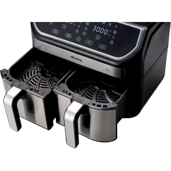 ARIETE Dual 4625 με Διπλό Αποσπώμενο Κάδο 2100 W 9 L Ασημί Φριτέζα Αέρος image 7