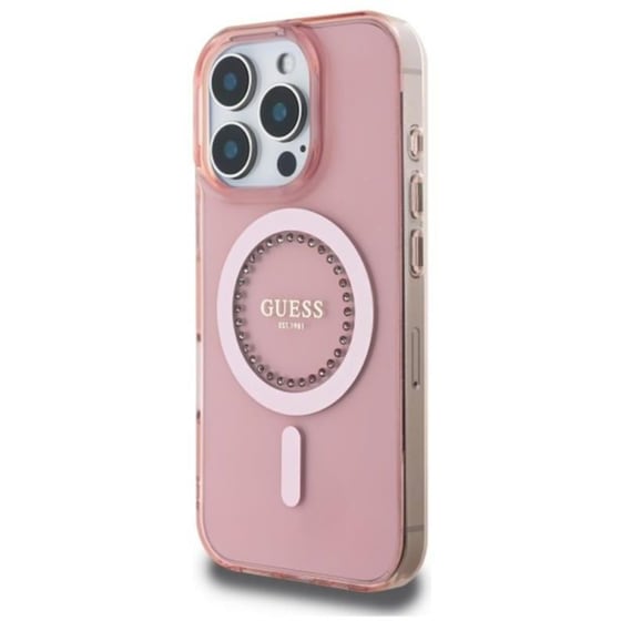 Θήκη Apple iPhone 16 Pro Max Guess Rhinestones - Ροζ image 2