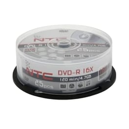 Δίσκοι CD/DVD NTC DVD-R 4.7GB 25τμχ