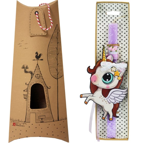 Λαμπάδα SYNCHRONIA Μονόκερος Φτερά image 0