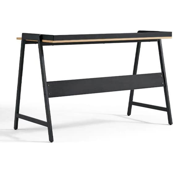 Γραφείο Nextdeco 33210 από MDF 120x60x75cm - Φυσικό/ Μαύρο image 5