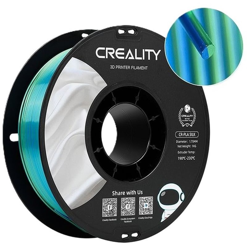 CREALITY Νήμα 3D Εκτυπωτή CR-SILK 1kg 1.75mm - Μπλε/Πράσινο