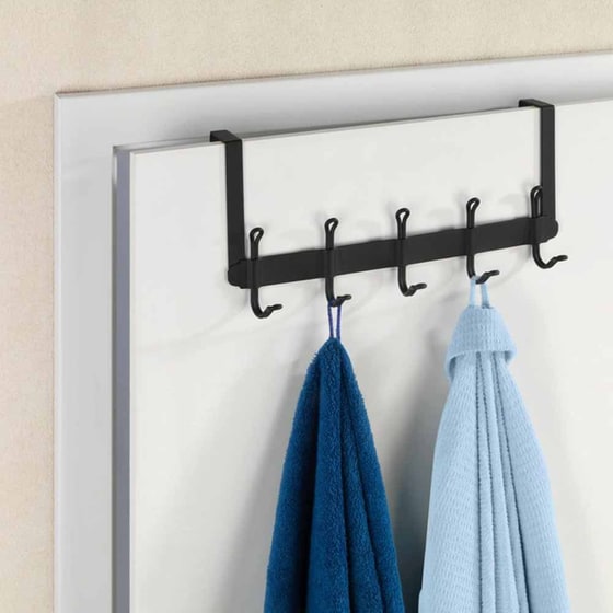 Κρεμάστρα Πόρτας 5 Θέσεων Wenko Nostalgia από Μέταλλο 22942100 37.5x7.8x18 cm - Μαύρη image 1