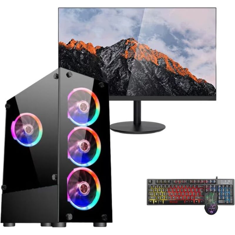 Bundle Desktop Vengeance Edge-v6 (Ryzen 5-4500/16GB/512GB SSD/Radeon RX 6400/FreeDOS) Οθόνη 22 Σετ πληκτρολόγιο/ποντίκι