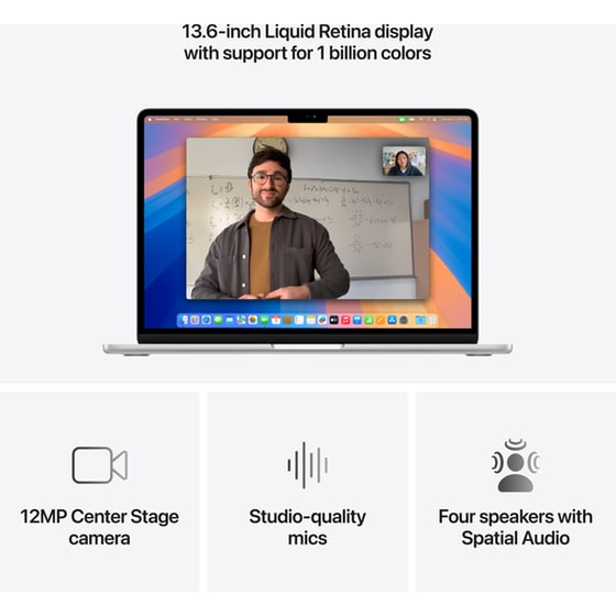 Apple MacBook Air with M4 Chip 13.6"QHD (Apple M4/24GB/512GB SSD/MacOS) Silver image 4