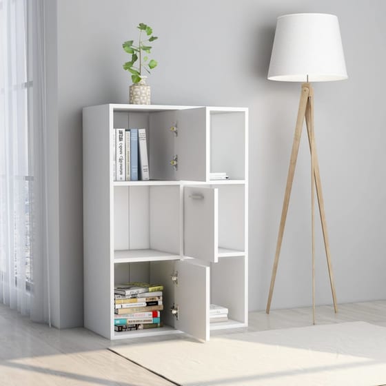 Βιβλιοθήκη VidaXL από Μοριοσανίδα 60x29.5x90 cm - Λευκό image 8