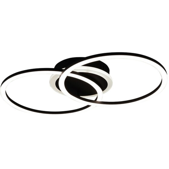 Trio Lighting Venida Πλαφονιέρα Οροφής 50εκ. Μαύρη με Ενσωματωμένο LED image 0