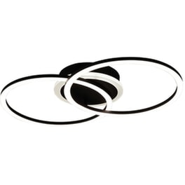 Trio Lighting Venida Πλαφονιέρα Οροφής 50εκ. Μαύρη με Ενσωματωμένο LED