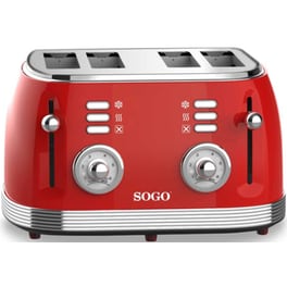 SOGO TOS-SS-5465 4 Θέσεων 1500W Κόκκινο Φρυγανιέρα