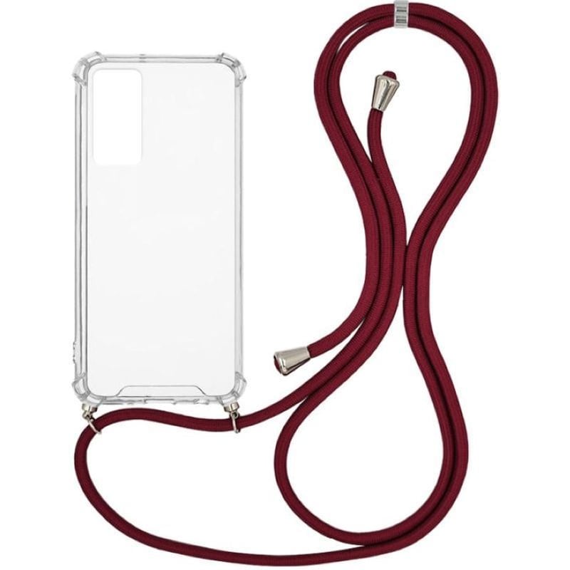Θήκη Xiaomi Xiaomi 12X 5G - Sonique Armor Clear Με Κορδόνι - Μπορντό