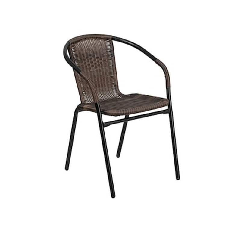 Πολυθρόνα Rattan Mercury Καφέ/μαύρο 54x61x73cm