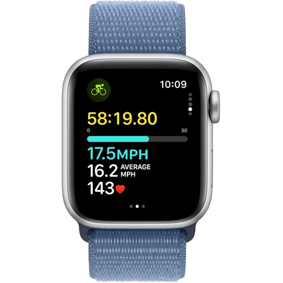 Apple Watch SE Silver Aluminium GPS 40mm - Winter Blue Sports Loop Regular image 5