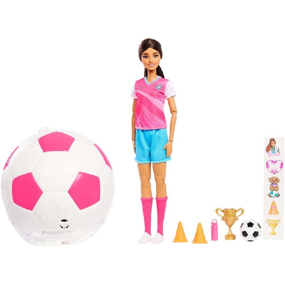 Κούκλα Μπάλα Έκπληξη Barbie - Ποδοσφαιρίστρια image 1