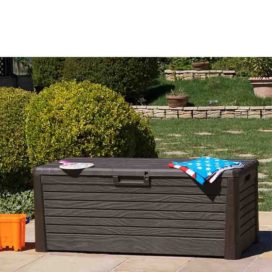 Italy Πλαστικό Μπαούλο 148x72x60cm 550lt 22.5kg Massif Καπάκι-κάθισμα 2 Ατόμων  Anthracite image 2