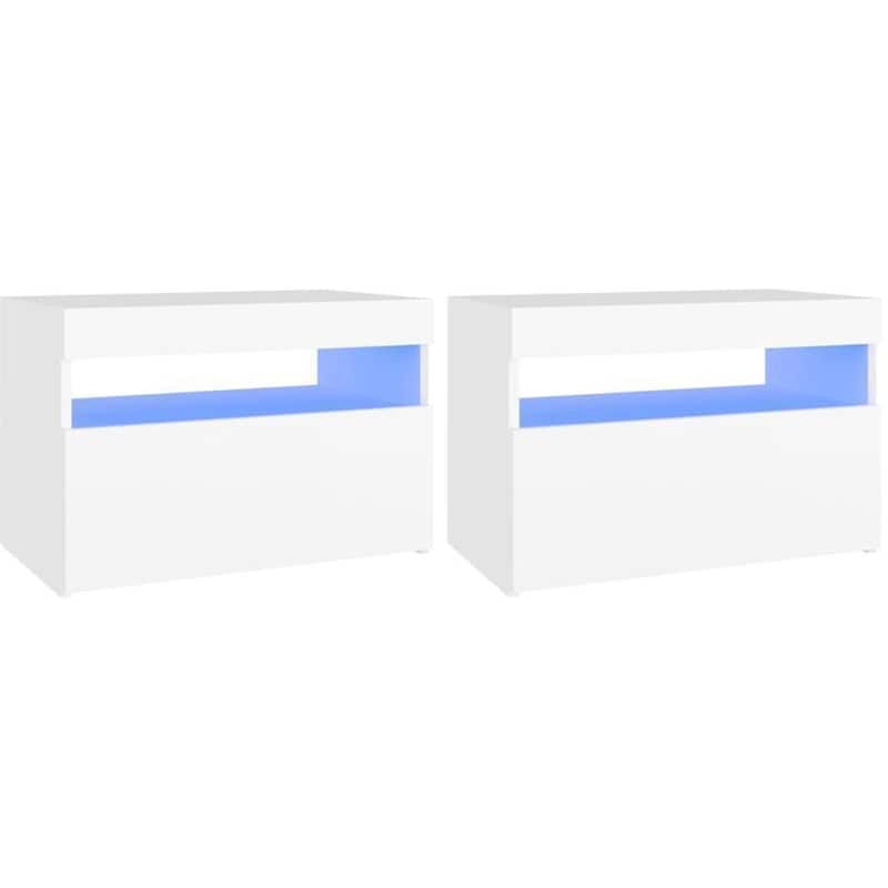 Έπιπλα Τηλεόρασης VidaXL από Μοριοσανίδα 2 Τμχ 60x35x40cm - Λευκό