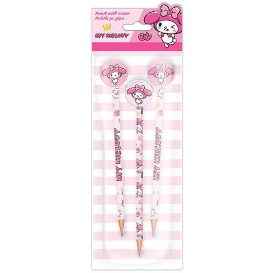 Μολύβι Διακάκης με Γόμα Topper My Melody (3 Τεμάχια) image 0