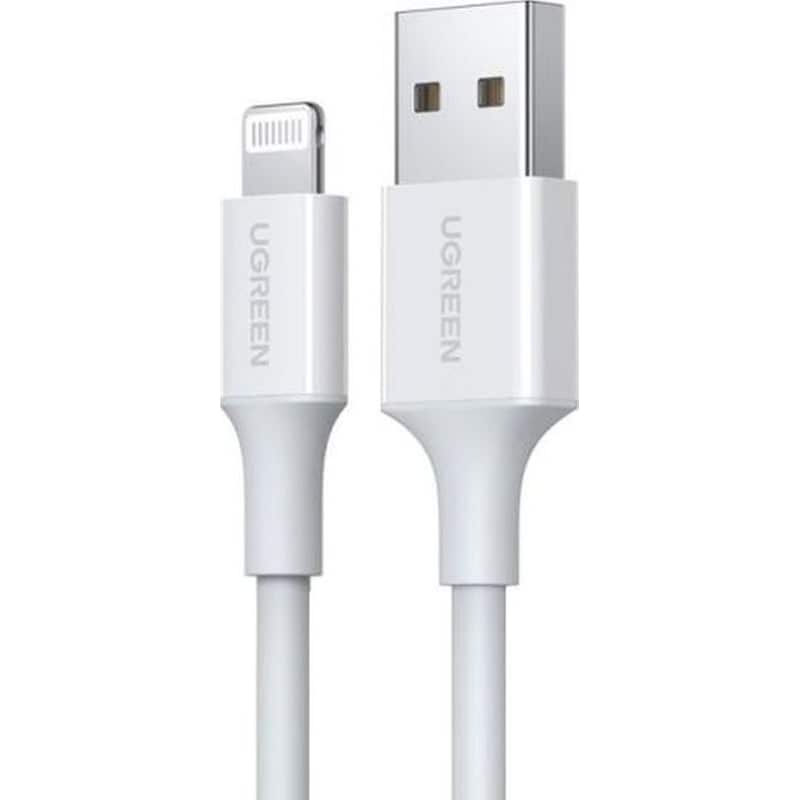 Καλώδιο Φόρτισης MFi Certified Ugreen Us155 I6 USB-A σε Lightning – Λευκό