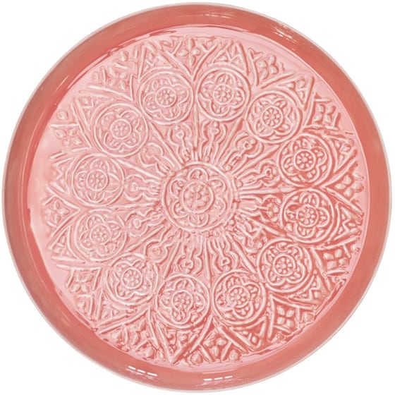 Δίσκος Σερβιρίσματος Rice Μεταλλικός Ανάγλυφος - Κοραλί image 0