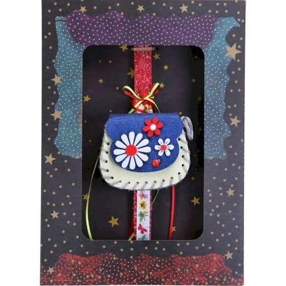 Λαμπάδα Synchronia Τσαντάκι Λουλούδια - Κόκκινη image 0