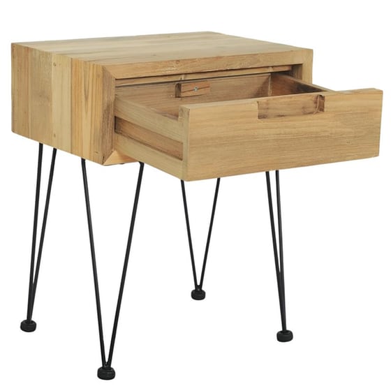 Κομοδίνο Vidaxl Από Μασίφ Ξύλο Teak 40x30x50 cm - Φυσικό image 2