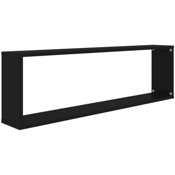 Ράφια Τοίχου VidaXL Κύβοι από Μοριοσανίδα 100x15x30 cm 2 Τμχ - Μαύρο image 2