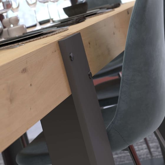Τραπέζι Trade από Μοριοσανίδα 223.9x93x78.6cm - Φυσικό/Γκρι image 1
