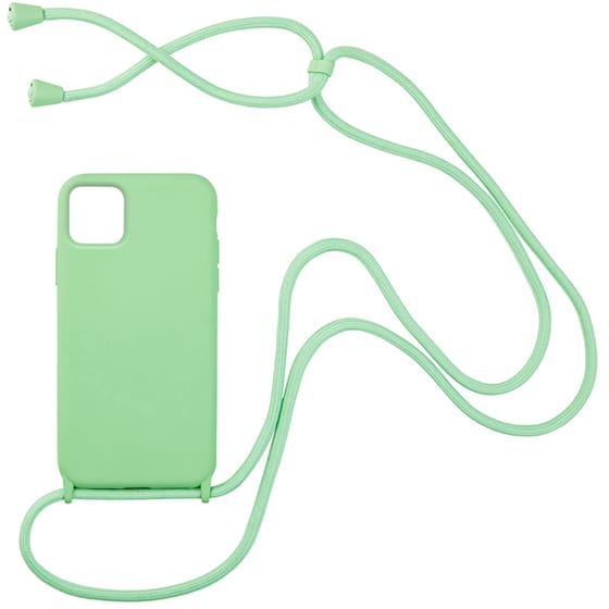 Θήκη Apple iPhone 12 Pro Max - My Colors CarryHang Θήκη Σιλικόνης με Κορδόνι - Πράσινο Ανοιχτό image 0
