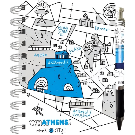 Σημειωματάριο A.T.P WhatAthens Σπιράλ Small (1 Τεμάχιο) image 0