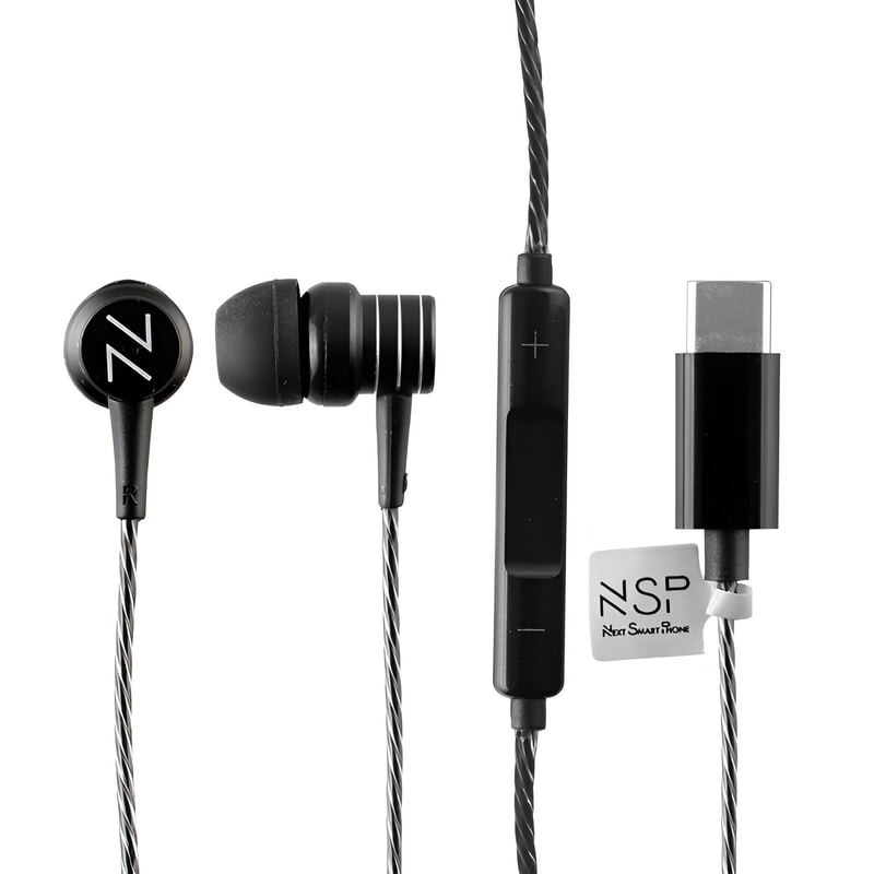 NSP Ακουστικά Handsfree NSP Ripply HN28 USB-C - Μαύρα