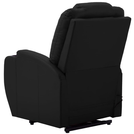Πολυθρόνα Μασάζ VidaXL από Τεχνητό Δέρμα - Μαύρη image 3