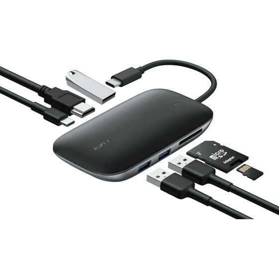 Docking Station Aukey CB-C68 7-Port USB 3.0 συμβατό με USB-C image 1