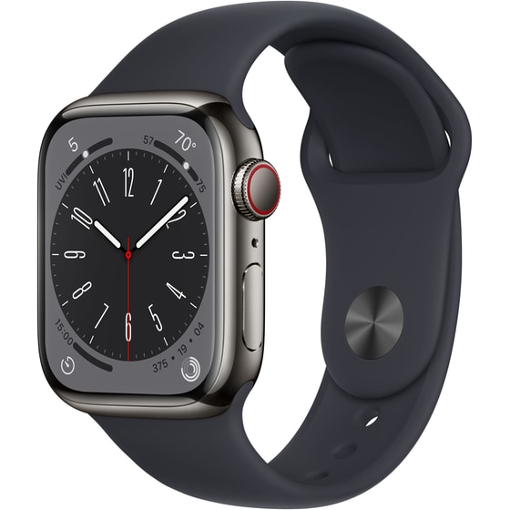 Apple Watch Series 8 Cellular 41mm Graphite Titanium Case with Midnight Sport Band - Regular image 0