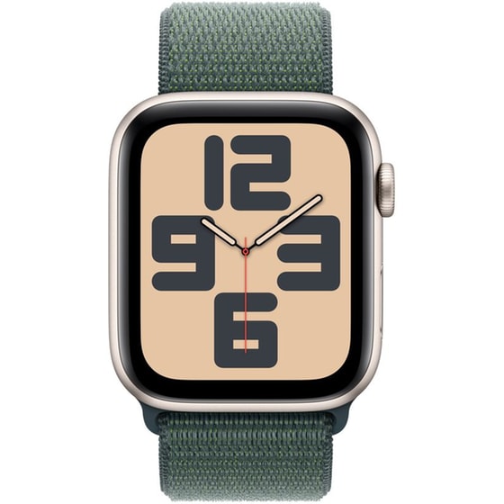 Apple Watch SE GPS 40mm - Starlight Aluminium Case with Lake Green Sport Loop image 1