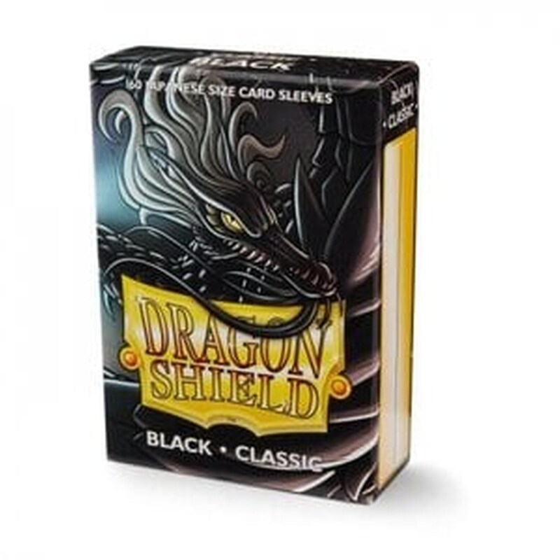 Dragon Shield – Small Size 60 Black Sleeves