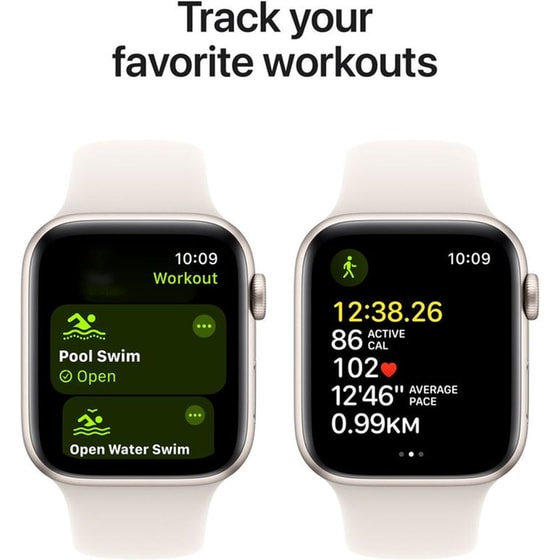 Apple Watch SE GPS 40mm - Starlight Aluminium Case with Starlight Sport Band - M/L image 5