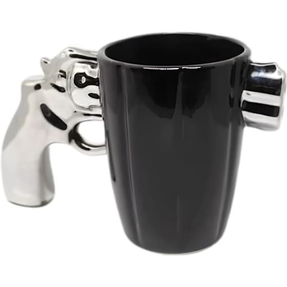 Κούπα 3D Περίστροφο Κεραμική 380 ml - Μαύρο/Ασημί  image 1