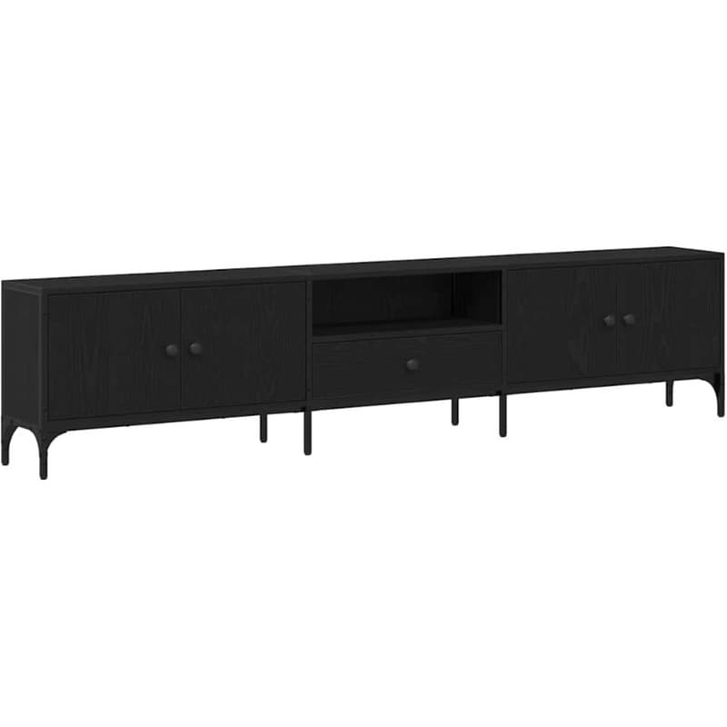 Έπιπλο Τηλεόρασης VidaXL 200 x 25 x 44 cm - Μαύρη Δρυς