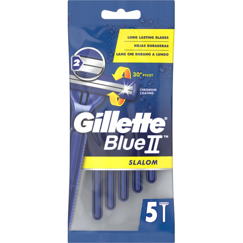 GILLETTE Ξυραφάκια Μιας Χρήσης GILLETTE BLUE II Slalom 5τεμ