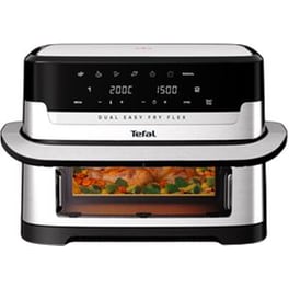 TEFAL EY922D DUAL EASY FRY FLEX με Αποσπώμενο Κάδο 9 L Ασημί/Μαύρο Φριτέζα Αέρος