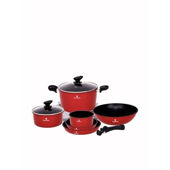 Σετ Μαγειρικά Σκεύη  HOMEVERO HV-1017R 17τμχ Κόκκινο image 0