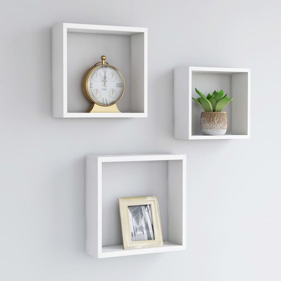 Ράφια Τοίχου VidaXL από MDF 30x10x30 cm 3 Τμχ - Λευκό image 1